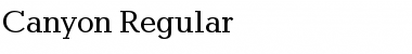 Canyon Regular Font Canyon Regular Font