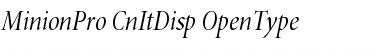 Minion Pro Cond Italic Display Font Minion Pro Cond Italic Display Font