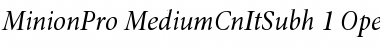 Minion Pro Medium Cond Italic Subhead Font