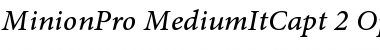 Minion Pro Medium Italic Caption Font