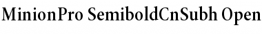 Minion Pro Semibold Cond Subhead Font