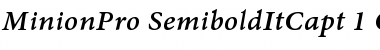 Minion Pro Semibold Italic Caption Font