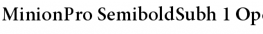 Minion Pro Semibold Subhead Font Minion Pro Semibold Subhead Font