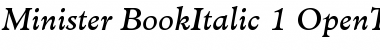 Minister Book Italic Font