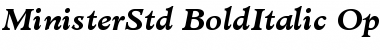 Minister Std Bold Italic Font