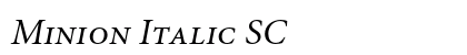 Minion Italic SC Preview