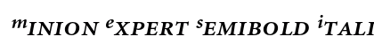 Minion Expert Semibold Italic Preview