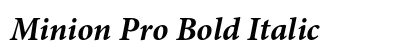 Minion Pro Bold Italic Preview