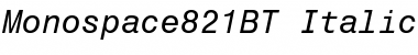 Monospace 821 Font