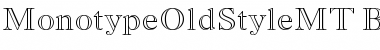 Monotype Old Style MT Bold Outline Font