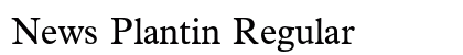 News Plantin Regular Preview