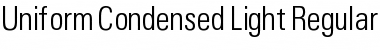 Uniform Condensed Light Font