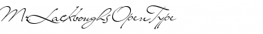 Mr Lackboughs Font