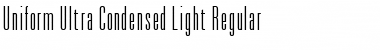 Uniform Ultra Condensed Light Font