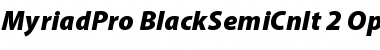 Myriad Pro Black SemiCondensed Italic Font