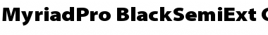 Myriad Pro Black SemiExtended Font