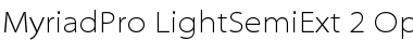 Myriad Pro Light SemiExtended Font