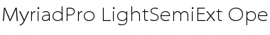 Myriad Pro Light SemiExtended Font