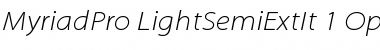 Myriad Pro Light SemiExtended Italic Font