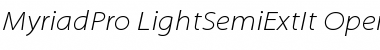 Myriad Pro Light SemiExtended Italic Font