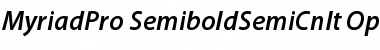 Myriad Pro Semibold SemiCondensed Italic Font Myriad Pro Semibold SemiCondensed Italic Font