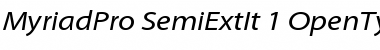 Myriad Pro SemiExtended Italic Font Myriad Pro SemiExtended Italic Font