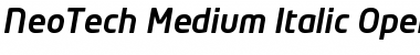 NeoTech Medium Italic Font