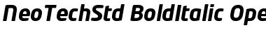 Neo Tech Std Bold Italic Font