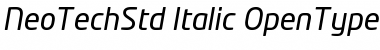 Neo Tech Std Italic Font