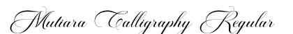 Mutiara Calligraphy Regular preview
