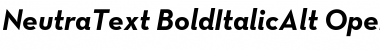 Neutra Text Alt Bold Italic Font