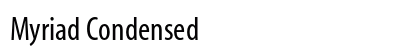 Myriad Condensed Preview