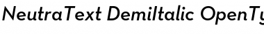 Neutra Text Light Demi Italic Font