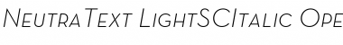 Neutra Text Light SC Italic Font
