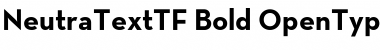 Neutra Text TF Bold Font
