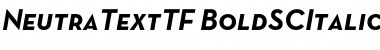 Neutra Text TF SC Bold Italic Font
