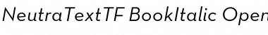 Neutra Text TF Italic Font