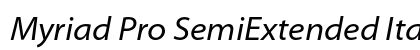 Myriad Pro SemiExtended Italic Preview