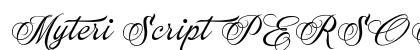 Myteri Script PERSONAL USE ONLY Regular preview