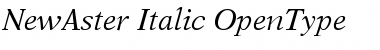 New Aster Italic Font