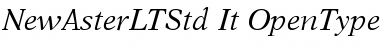 New Aster LT Std Italic Font