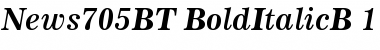 News 705 Bold Italic Font
