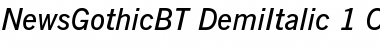 News Gothic Demi Italic Font News Gothic Demi Italic Font