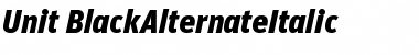 Unit-BlackAlternateItalic Regular Font