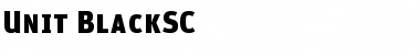 Unit-BlackSC Regular Font