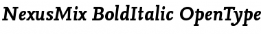 NexusMix-BoldItalic Regular Font
