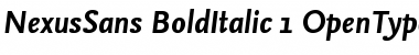 Download NexusSans-BoldItalic Font