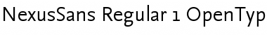 Download NexusSans-Regular Font