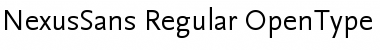 NexusSans Regular Font