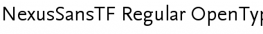 Download NexusSansTF-Regular Font